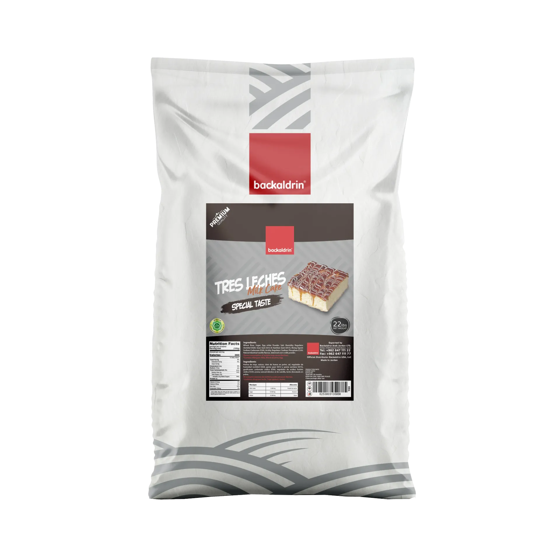 Premium Tres Leches – Turkish Milk Cake Mix - 22LB