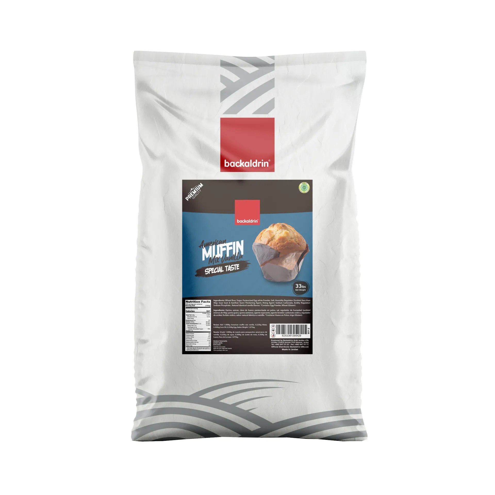 Vanilla American Muffin Ready Mix 33 lb