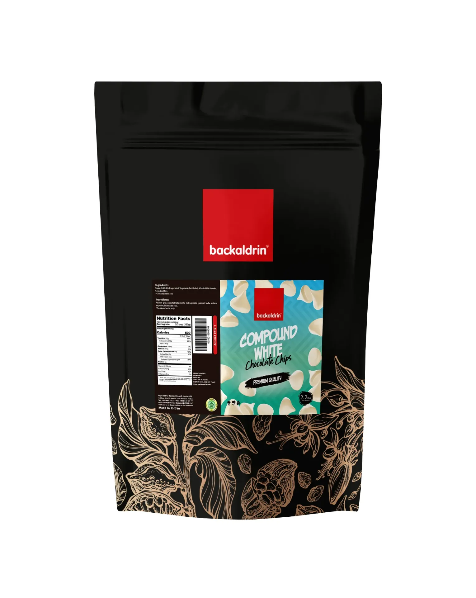 Premium White Chocolate Chips – Smooth Texture, Rich Flavor for Desserts & Baking - 2.2LB