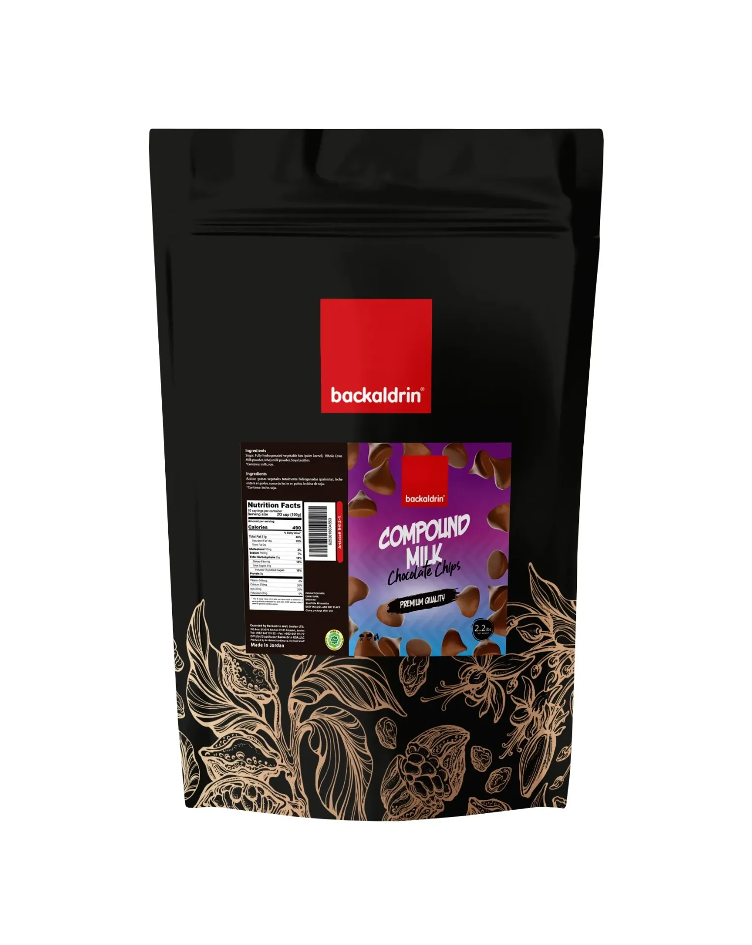 Premium Milk Chocolate Chips – Smooth Texture, Rich Flavor for Desserts & Baking  - 2.2LB