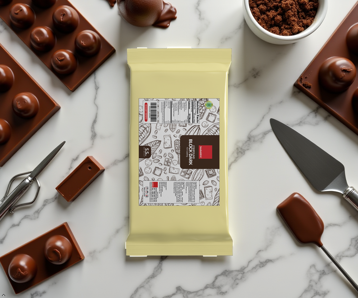 Premium Dark Chocolate Block – Rich Flavor for Desserts & Baking - 5.5LB