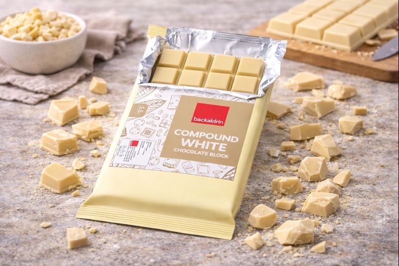 Premium White Chocolate Block – Rich Flavor for Desserts & Baking - 5.5LB