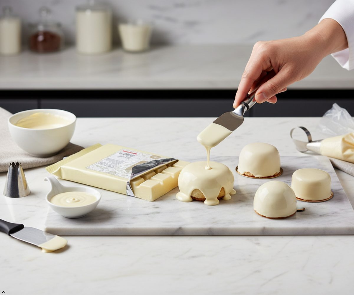 Premium White Chocolate Block – Rich Flavor for Desserts & Baking - 5.5LB