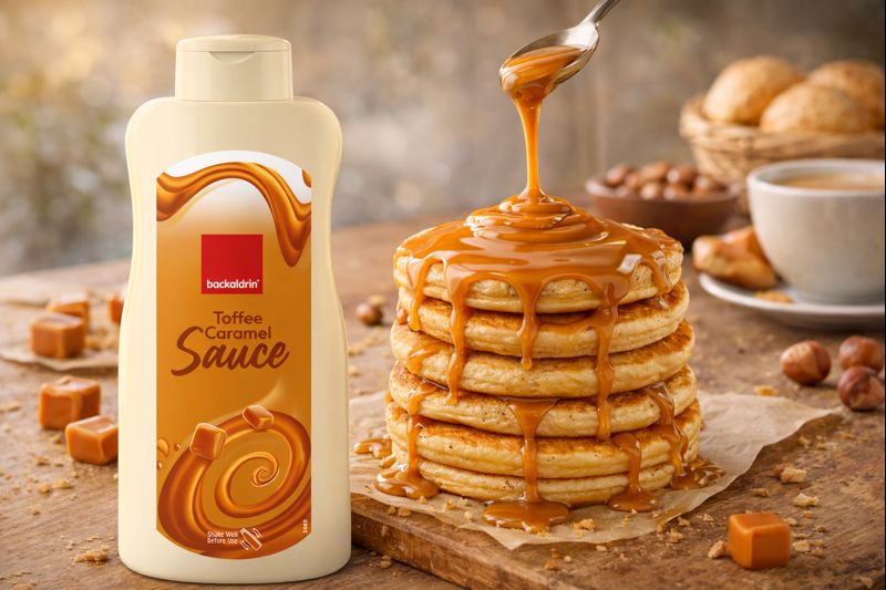 Premium Toffee Caramel Sauce – Smooth Texture, Rich Flavor for Desserts & Baking - 33.8 oz