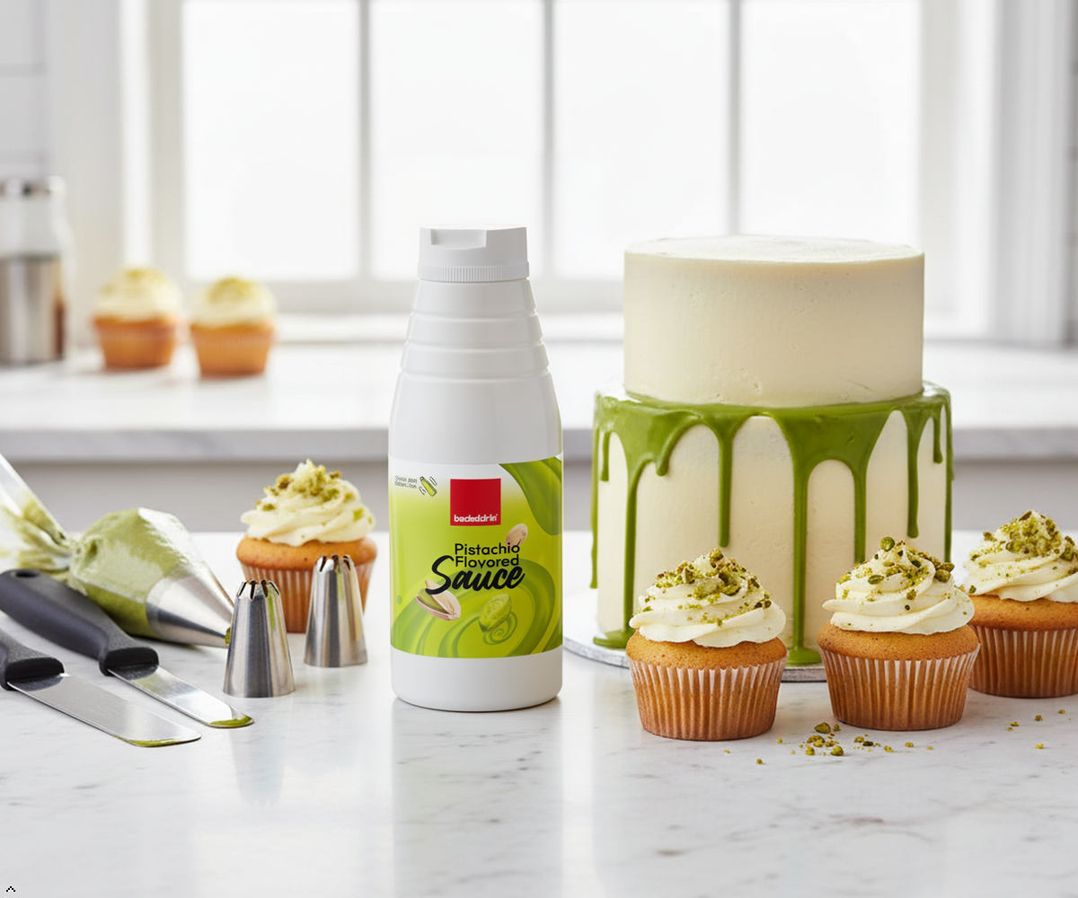 Premium Pistachio Flavored Sauce – Smooth Texture, Rich Flavor for Desserts & Baking - 16.9 oz