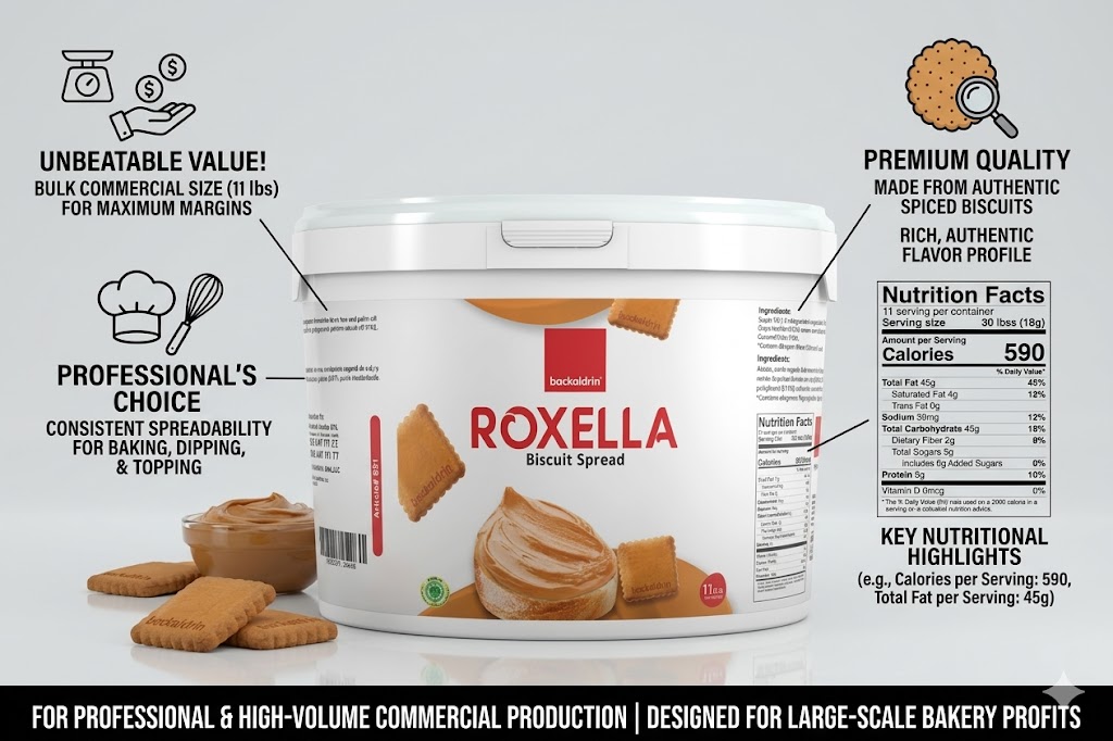 Premium Cookie Butter Biscuit Cream Spread - 11 lbs.