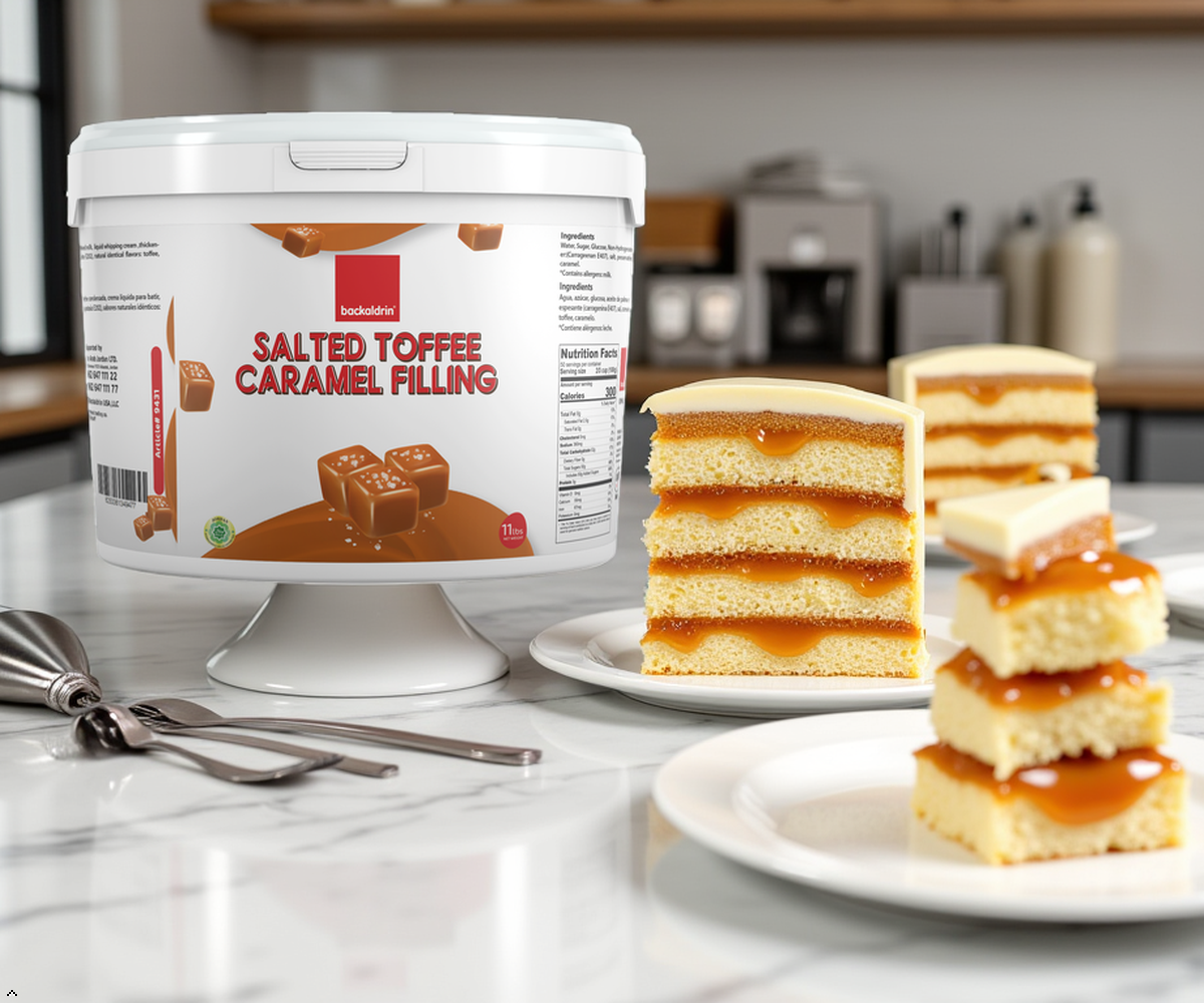 Premium Salted Toffee Caramel Filling – Smooth Texture, Rich Flavor for Desserts & Baking - 11LB